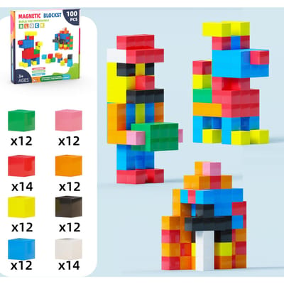 Stapelblokken Math Learning-Focused Speelgoed Ideaal Voor Kind Montessori Magisch Blok Puzzel Speelgoed Ruimtelijk Logisch Denken Trainingsspel
