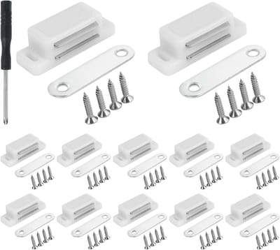 Magnetische Deursluiters voor Keukenkastjes - 12 Stuks Sterke Magneten met Schroeven voor Kasten, Lades en Deuren