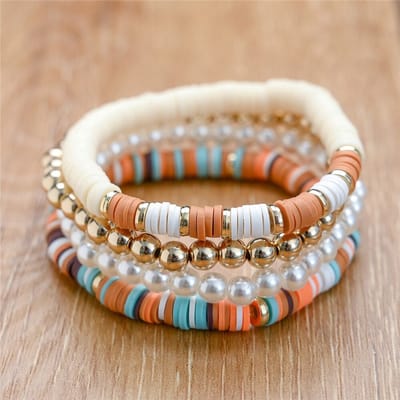 Sorprese armband - Boho 2023 - armband dames - 4 snoeren - cadeau - Model F