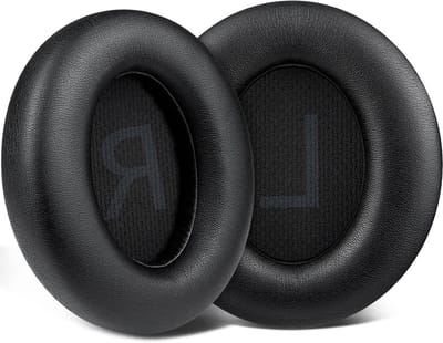 Vervangende Oorkussens voor Anker Soundcore Space Q45 Hoofdtelefoon, Zacht Echte Leer en Geluiddempende Schuim voor Comfort en Geluidsisolatie