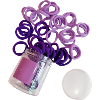 50 stuks Elastische Haarbanden Strak Stevig Naadloze Haarelastiekjes Haaraccessoires voor Meisjes Paarse Kleuren blue
