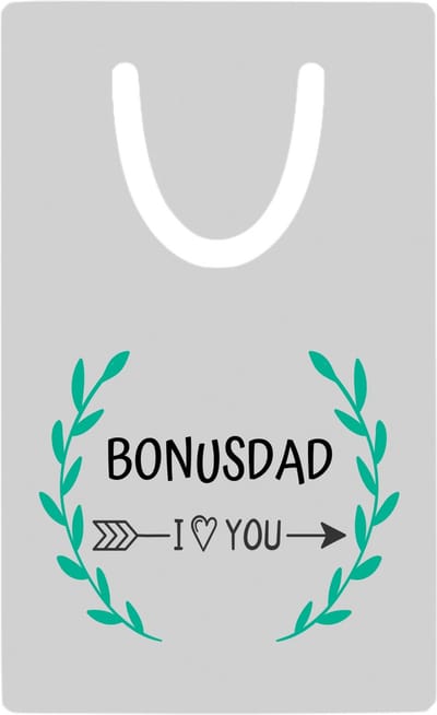 Hacebo® - bonusdad I love you metalen boekenlegger - Papa - de liefste bonusvader - vader cadeautjes - vaderdag - verjaardag - geschenk - kado Bladwijzer boekenleggers - 7.6 cm x 5cm