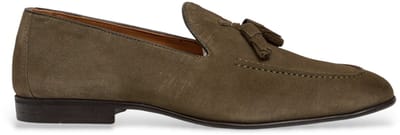 Hackett London Regal Loafers van Kwastleer bruin groenbruin