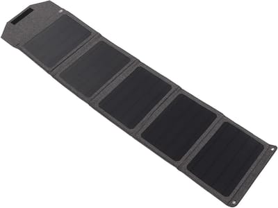 Draagbaar Zonnepaneel - Opvouwbare Charger - Buitenactiviteiten Opladen - Hoge Zonneconversie - 30W Vermogen - Zwart