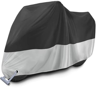 Motorafdekzeil, outdoor, 190T waterdicht, winterbestendig, stofdicht, uv-bescherming, met slotgat, winddichte gesp, XXL, 245 cm x 105 cm x 125 cm