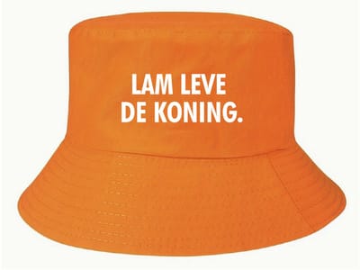 Buckethat oranje - Lam leve de koning - soBAD. - Koningsdag - Unisex - Oranje - Voetbal - Nederland