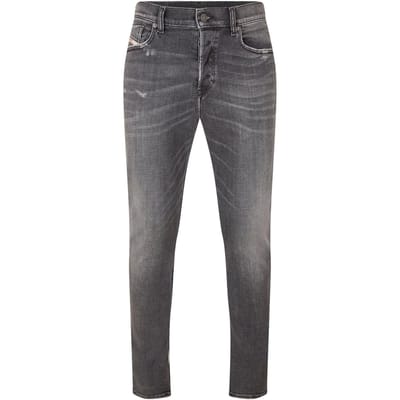 Diesel Heren Fing Denim Fade-jeans met rechte pijpen (Zwart/Grijs)