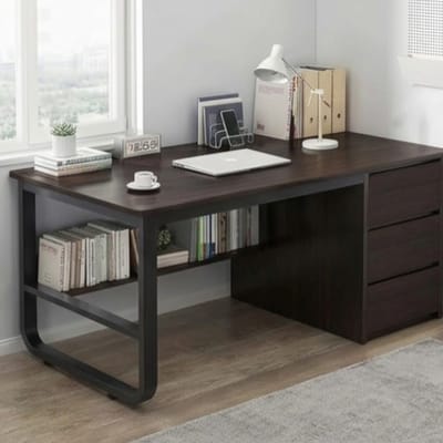 Hoekbureau met Boekenkast 120x48x75 cm - 120x48x75 cm - Medahomestore