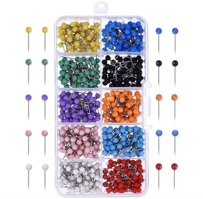 600 stuks ronde kop-spelden, kaart pushpins prikspelden pushpins met stalen kaart, nagelspelden, gekleurde kop, punaises voor doe-het-zelf wandkaarten, bulletin board, kurk, boards