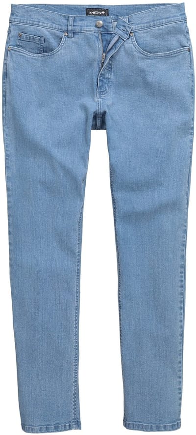 Men Plus - Heren - Jeans FLEXLASTIC® denim 5-pocket straight fit - Gebleekt denim - Maat 56
