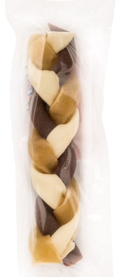 Landman Gevlechte Kauwstaaf Rund - 20cm - Hondensnacks - Hondensnoepjes - Kauwstaaf hond