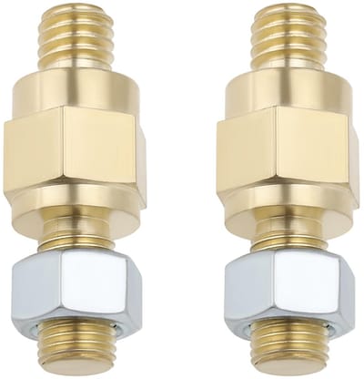Dailygoods - Batterij Terminal - Messing Accesoires - Goud - 2x Stud Draden - Geschikt voor GM en Trailer Brake Controls - 3/8" Buitendraad