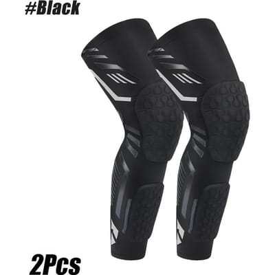 2-delige Volwassen Kniebeschermer Knie Compressie Mouwen Basketbal Volleybal Beenmouw Kniebeschermer Kuitsteun Snowboard Kniebeschermer L