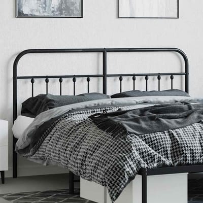 vidaXL - Vervangend - hoofdbord - metaal - zwart - 160 - cm