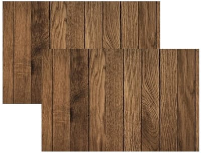 Cosy & Trendy Tafel Placemats - 4x - houten planken print - pvc - 44 x 28 cm - Onderleggers - Tafel dekken