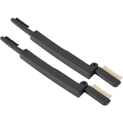 2 pcs Peigne Pliant Cils Sourcils Portable Dents en Métal Double Face Brosse de Toilettage pour Sourcils gray
