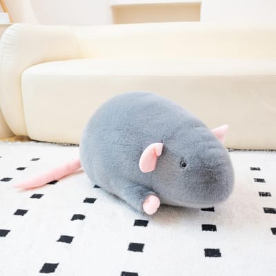 Schattig Ratten Knuffeldier Grijs Bruine Muis Pluche Pop Zacht Gevuld Dier Speelgoed Verjaardagscadeau Kerstcadeau 18cm lichtgrijze kleur