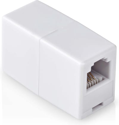 Telefoon Koppelstuk - RJ11 - Female 6p4c - Wit - Allteq