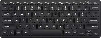 Perixx Periboard 732B Compact draadloos toetsenbord met grote letters en Backlight - Oplaadbare accu - Concave Scissor toetsen - Zachte klik - QWERTY/US - 70% toetsenbord