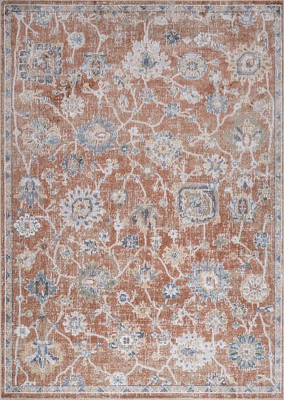 SURYA Vloerkleed - Woonkamer, Slaapkamer - Afwasbaar Vintage Tapijt RUBY - Rood - 120x170 cm