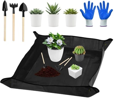 Dailygoody - Waterdichte tuinmat - Plantenmat - Multifunctionele pad - 68 x 68 cm - Verpotmat - Geschikt voor tuinwerk