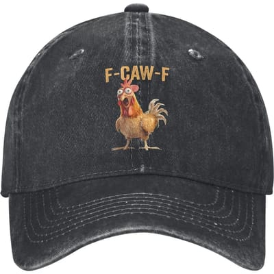 Lente F Caw F Citaat Haan Meme Baseballpet Zon Zonwerend Gewassen Truckerpet Unisex Heren Casual Wandelen Vissen Snapback Pet Adjustable gray