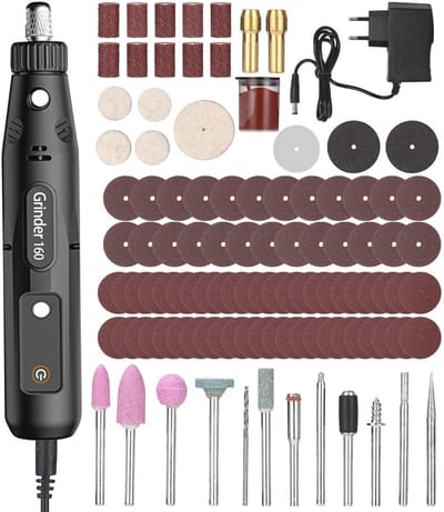Multi-functionele Rotary Tool Set met 104 accessoires en 5 snelheden