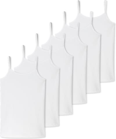 Schiesser Meisjes spaghetti-tops / onderhemden 6 pack Teens Girls 95/5 Cotton