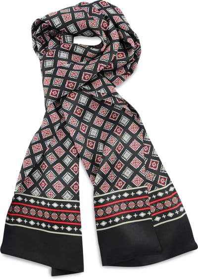 We Love Ties - Sjaals - Herensjaal Gabriele di Seta - zwart / grijs / rood / wit