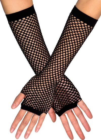 Boland - Paar handschoenen New York zwart Zwart - Volwassenen - Unisex - Hippie - 80's & 90's - Disco