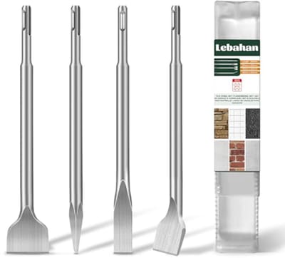 4-Delige Tegelbeitel Set SDS Plus - Professionele Beitels voor Hamer