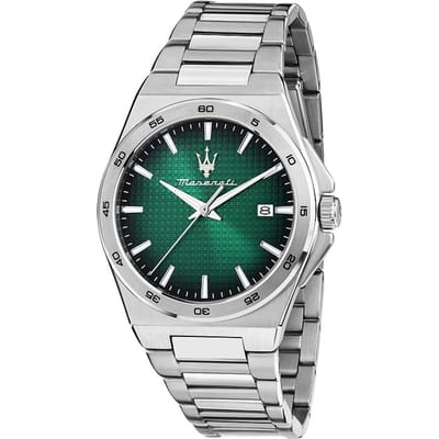 Montre homme Maserati Velocità Slim Acier Inoxydable Vert Quartz avec Date R8853153003 vert