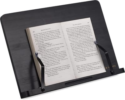 Verstelbare Houten Boekenstandaard en Tablethouder - 34 x 24 cm - Voor Kookboeken, Tablets en E-readers