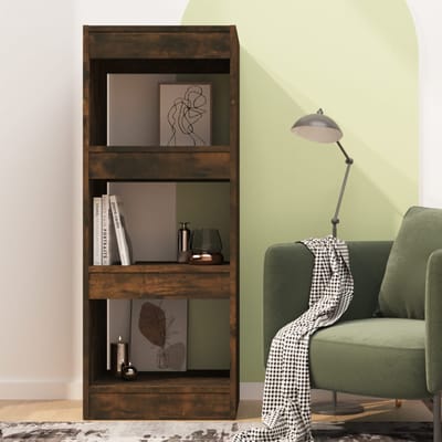 vidaXL - Boekenkast/kamerscherm - 40x30x103 - cm - bewerkt - hout - gerookt - eiken