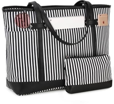 Waterbestendige Dames Laptop Tote Bag - Geschikt Voor 15.6 Inch Laptops, Ideaal Voor Werk En School