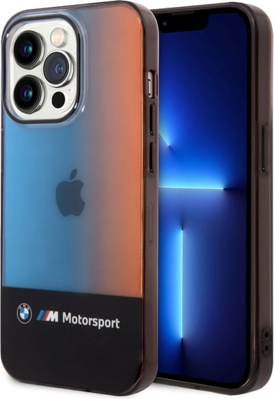 BMW M Half Tricolor Back Case voor Apple iPhone 14 Pro (6.1") - Zwart
