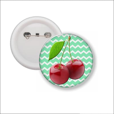 Button Met Speld - Kers