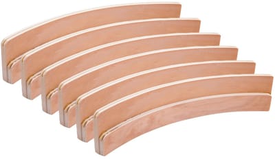 Longfield Games dubbele speelkaarthouder - 6x - 35 cm - hout - kaarten standaard - houder voor speelkaarten