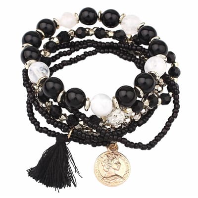 Fako Bijoux® - Armband - Summer - Zwart