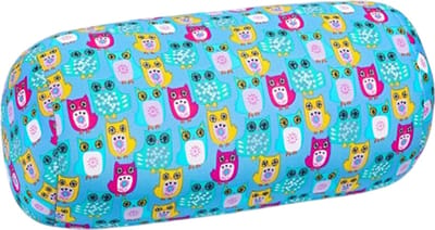 Kuschelmaxx Rolkussen - Sierkussen Rond Cilinder 17 x 33 cm - Baby Eulen-design - Stevig en zacht - Mooie print - Gevuld met microgranulaat - Vormvast & Wasbaar - Ideaal voor op de bank, bed, auto of op reis - Inclusief Wasnet