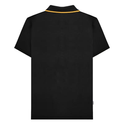 Lambretta Heren Paisley gevoerd poloshirt (Zwart/Goud)