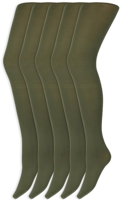Gekleurde panty’s | Micro | 60 Denier | Merk: Marianne | Maat: S t/m XXL | Kleur: Leger groen | 5 Paar