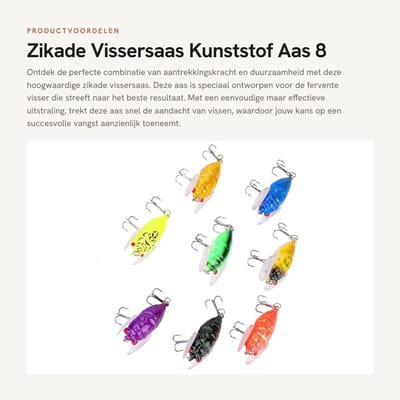 Dailygoods- Vishaak 5cm/6g - Kunstaas - Vissaas - Vissaasjes - Visaccessoires - Hoogwaardig kunststof - Visaas