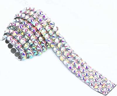 BamBella® - Plak lint Grote strass steentjes 40 cm glitter plakband zelfklevend glitters steen hotfix lintje 10mm versieren DIY knutselen meisjes craft art scrapbook