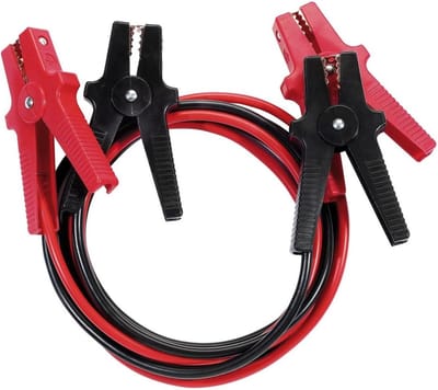 Startkabels Motorfiets - Booster Kabels - Accu Starten - Koper Gecoat Aluminium - 10mm² x 2M - Zwart