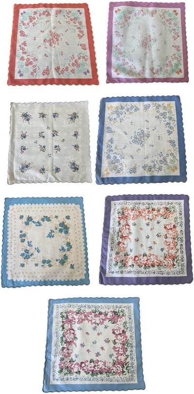 Katoenen Zakdoeken - Bloemenprint Poches - Dagelijks Gebruik - Zachte Absorberende Stof - 30x30cm - Multicolor