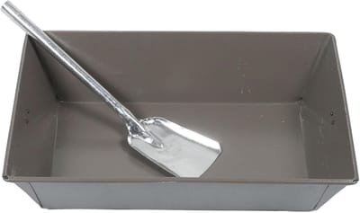 Aslade voor open haard - Vuurplaatsschep - Haard schoonmaken - Verbeterde hygiëne - 485 x 335 x 115 cm - Grijs