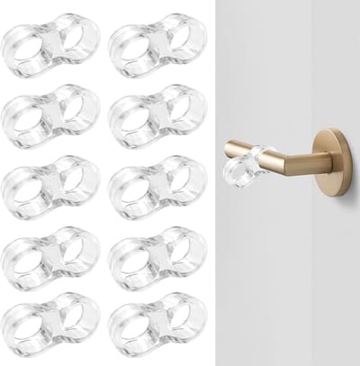Transparante Deurstopper Set - 10-delige Deurklinkbescherming voor Geluiddemping en Wandbescherming