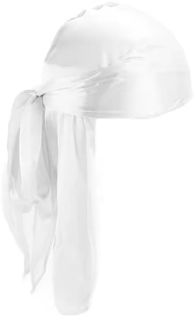 New Age Devi - Durag - Wit - Hoofddeksel - Hoofddoek - Silky durag - Wave cap - Haarnet - Haardeksel