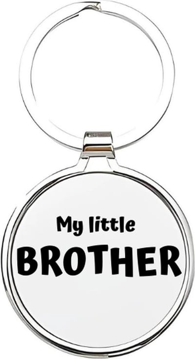 Akyol - my little brother Sleutelhanger - Broer - de leukste broer - broer sleutelhanger - broers sleutelhanger - sleutelhanger voor je broer - familie sleutelhanger - verjaardagscadeautje - broer cadeau - brother - broertje - 4 x 7,5 CM